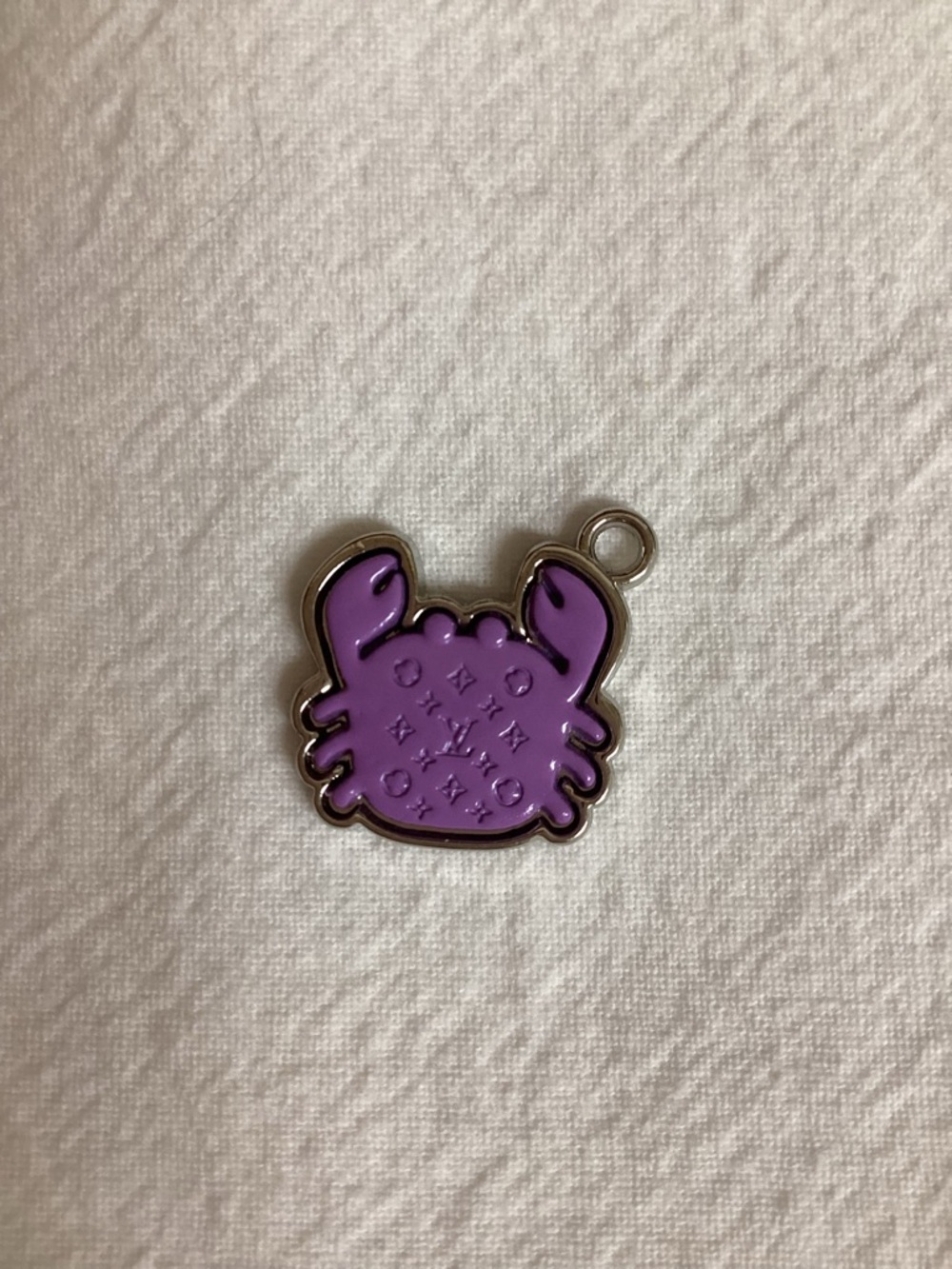 Purple Crab Enamel Charm Pendant